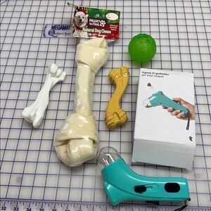 Dog Nylabone Power Chew Extreme Chewing Large rawhide 16” Set of 5 ball treat